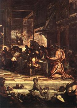 Jacopo Robusti Tintoretto : The Last Supper detail